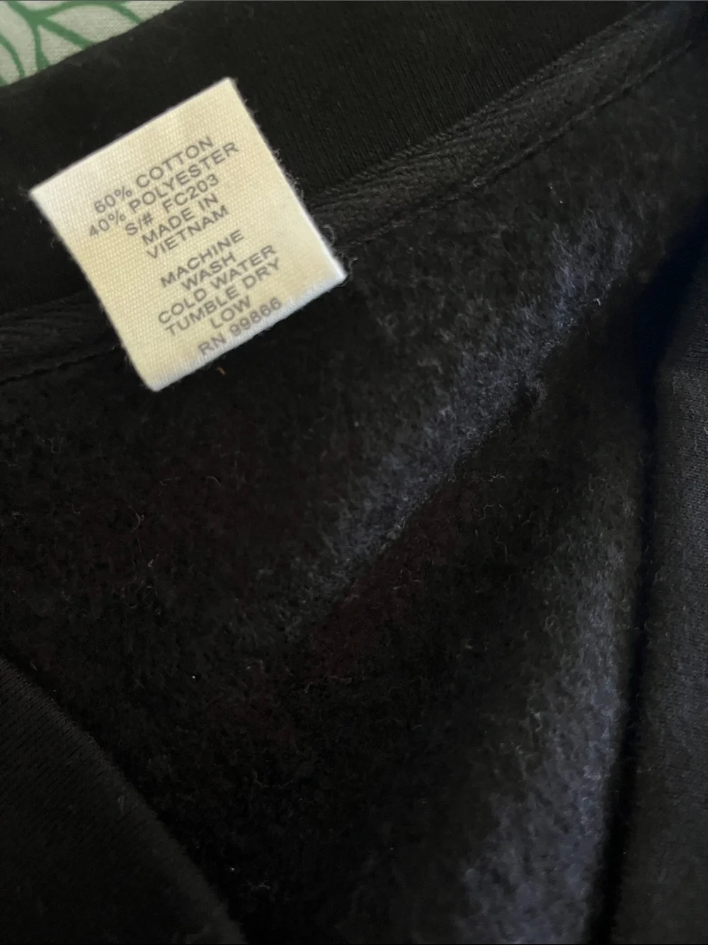 Black Sweatshirt Cardigan